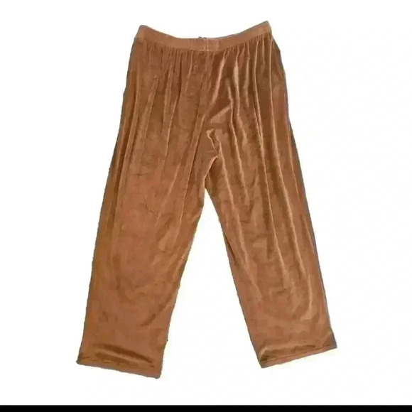 Skims Womens Plus Size Velour Wide Leg Straight Leg Pant in Sienna 4XL - Picture 5 of 14